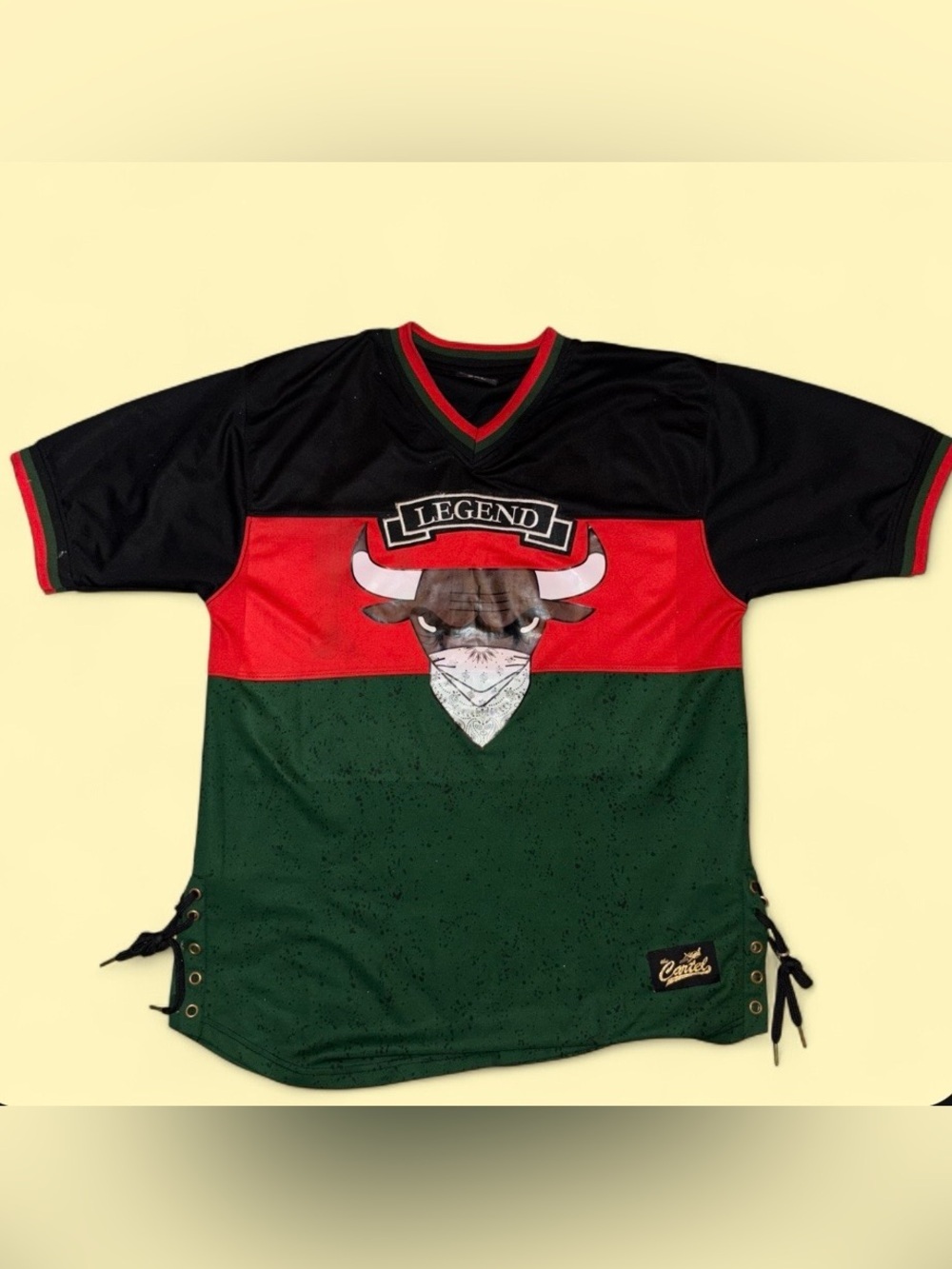Legendary Culture Bull Lace-Up Jersey Shirt Size XXL